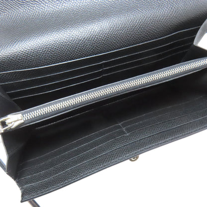 Hermes Herms Kelly Wallet Long Silver Hardware Epson