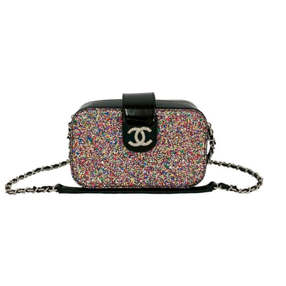 Unused Chanel Coco Patent Leather Enamel Lam Chain Mini Shoulder Bag