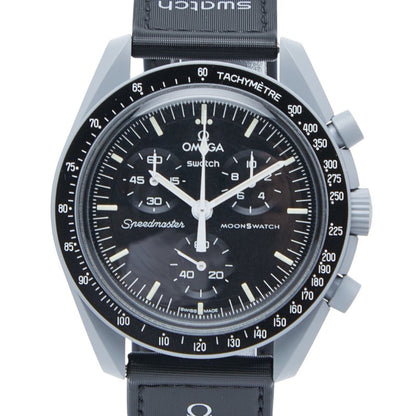 Omega X Swatch Moonswatch Mission To The Moon Watch So33M100 Quartz Movement Black Dial Ceramic