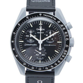 Omega X Swatch Moonswatch Mission To The Moon Watch So33M100 Quartz Movement Black Dial Ceramic