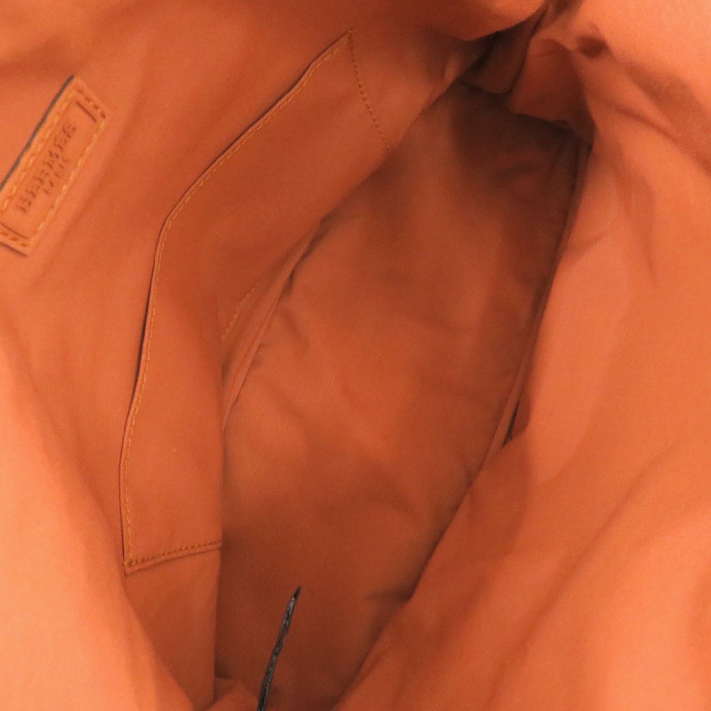 Unused Herms Bolide Pouch 31 Orange Cotton 0267 Hermes