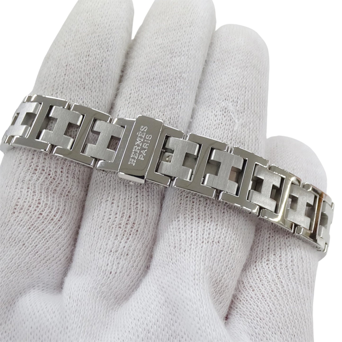 Herms Rally Quartz Qz Stainless Steel Watch