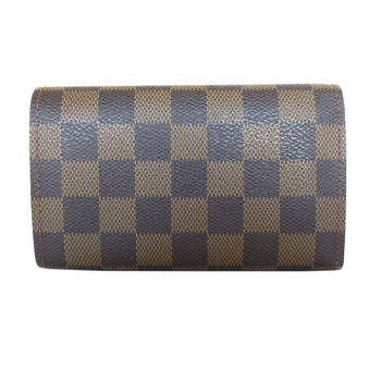 Louis Vuitton Louis Vuitton Bi-Fold Wallet Damier Portefeuille Tresor Canvas Brown Gold