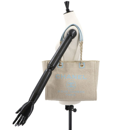 Chanel Deauville Mm Chain Tote Bag