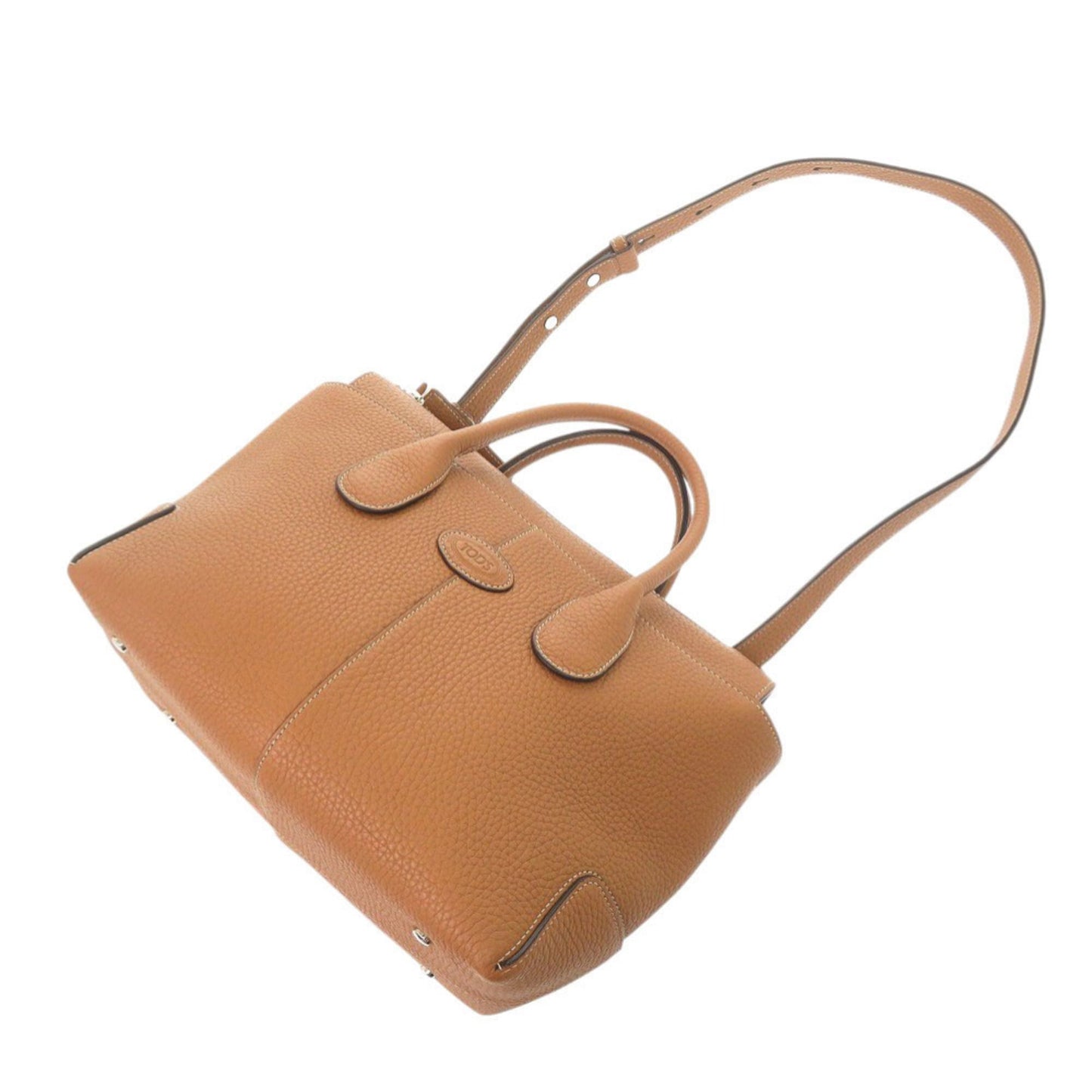 Like New Tod'S Di Small Leather Brown 2-Way Handbag/Shoulder Bag 0536 Tod'S