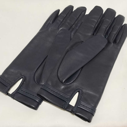 Hermes Dream Love Navy Lambskin Gloves
