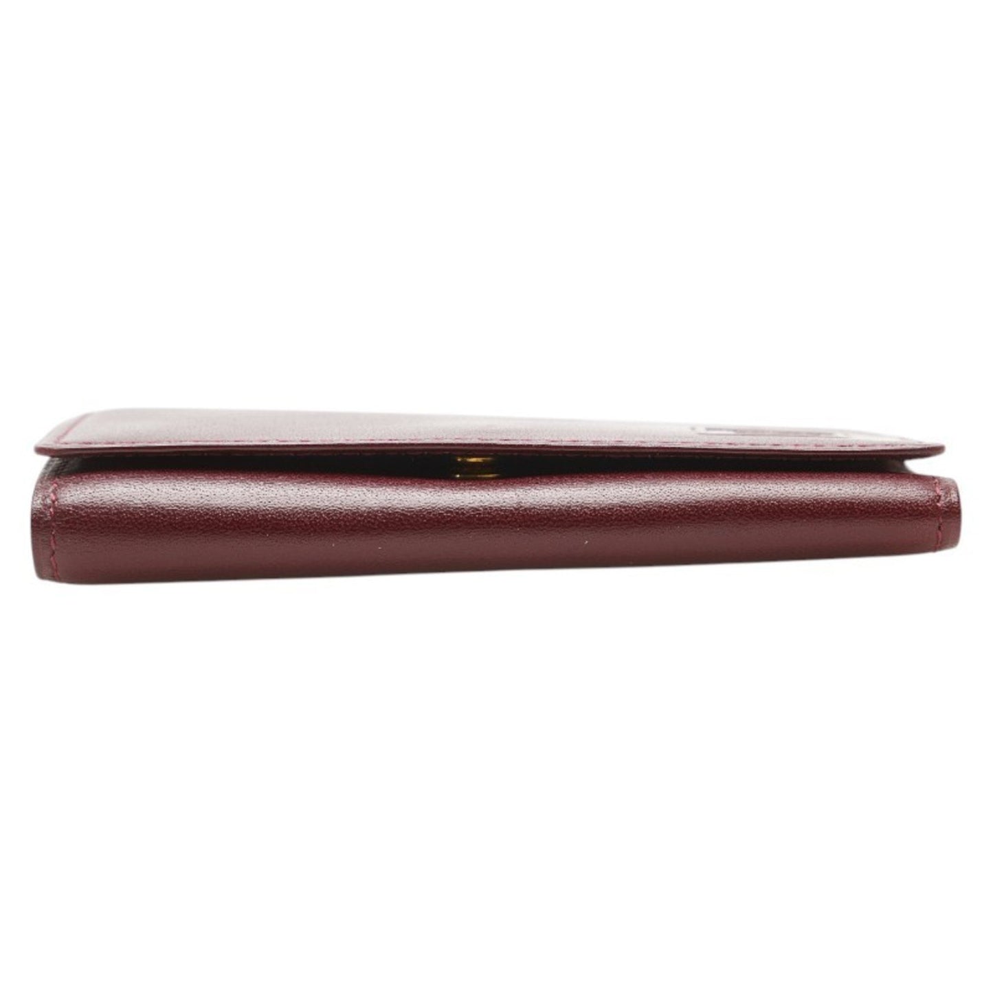 Burberry Nova Check 3-Ring Key Case In Wine Red