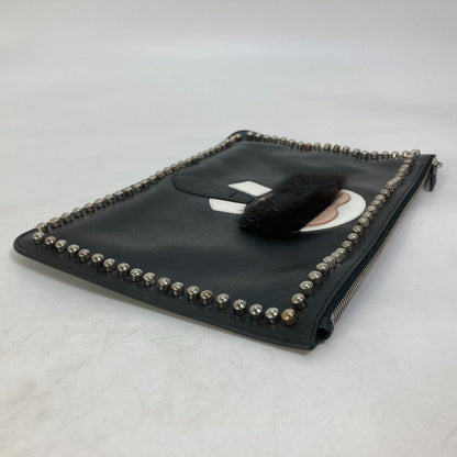 Fendi Studded Pouch Karl Lagerfeld Carlito Clutch Bag Leather