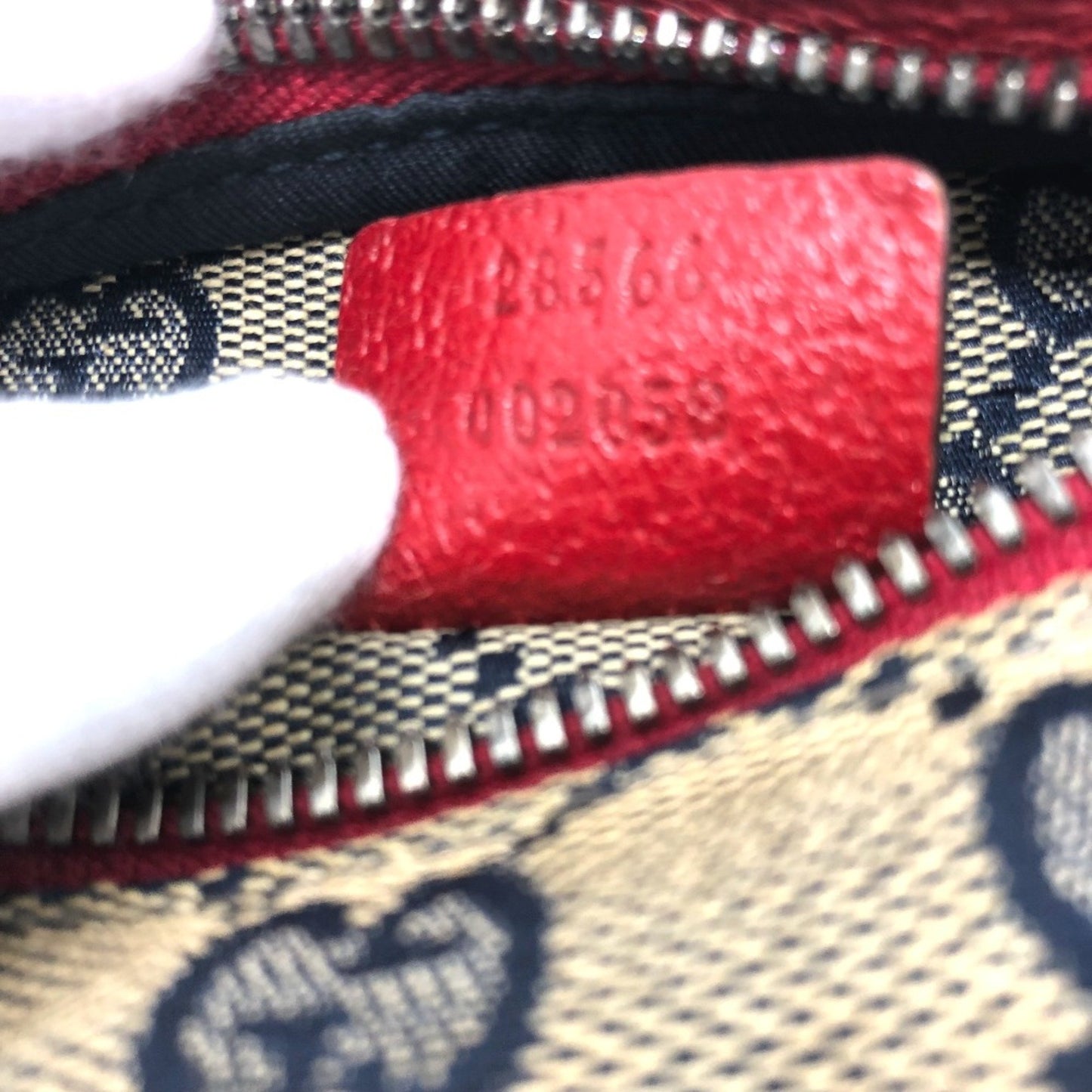 Gucci 28566 Gg/Logo Bag Waist Pouch Red Silverhardware