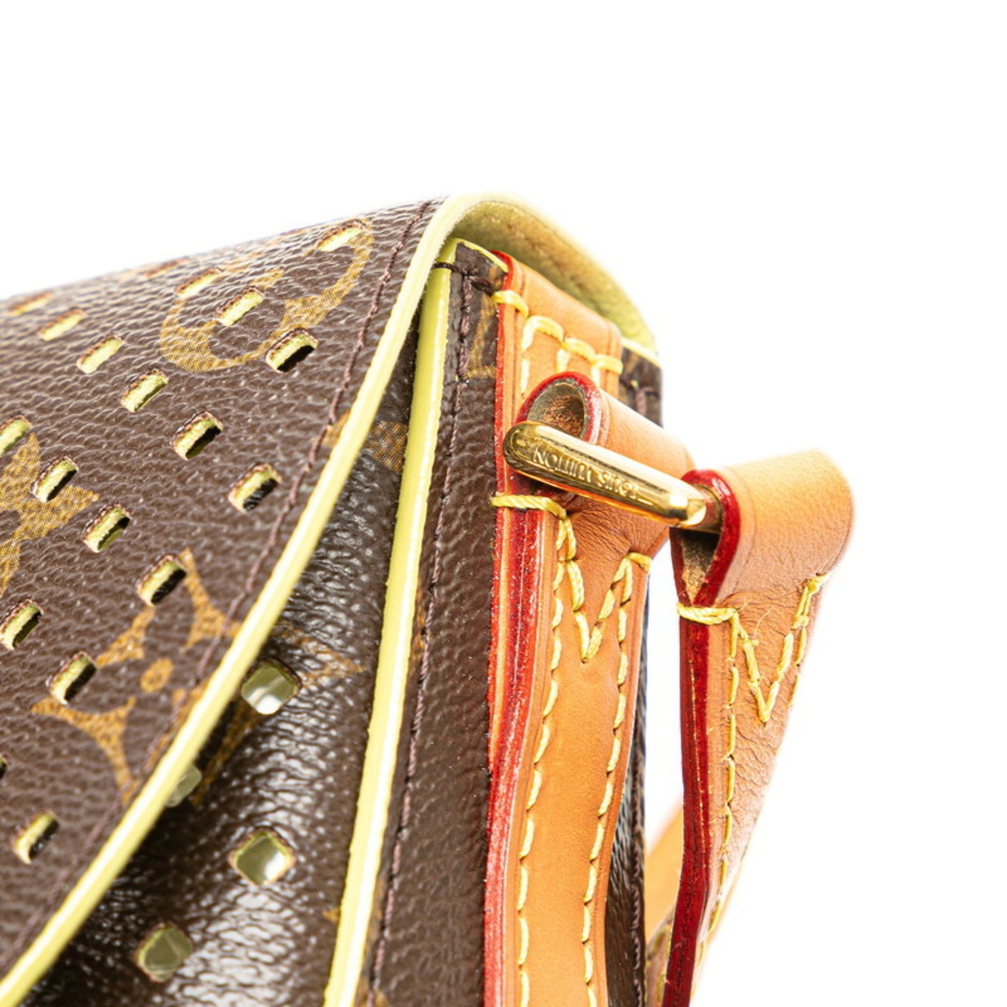 Louis Vuitton Monogram Perfor Flore Chantilly Shoulder Bag M94086 Brown