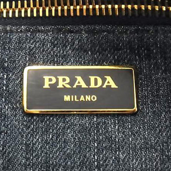 Prada Canapa B1872B Navy Denim Handbag