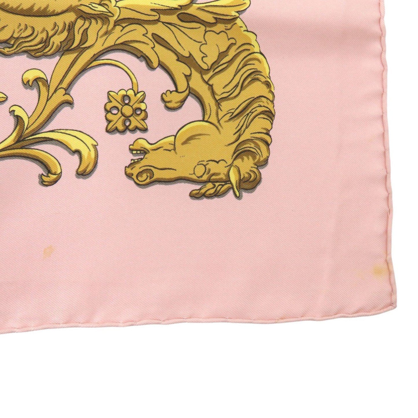 Herms Carr 90 "La Promenade De Longchamps" Silk Pink Scarf Muffler 0130 Hermes