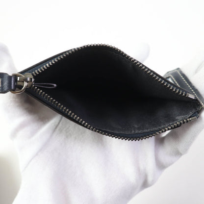 Jimmy Choo Casey Jc Monogram Denim Leather Wallet/Coin Case