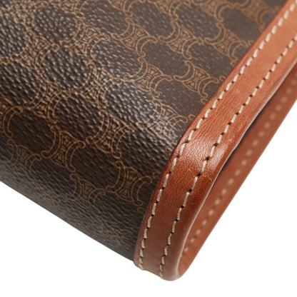 Celine Macadam Clutch Bag/Second Bag In Brown Leather