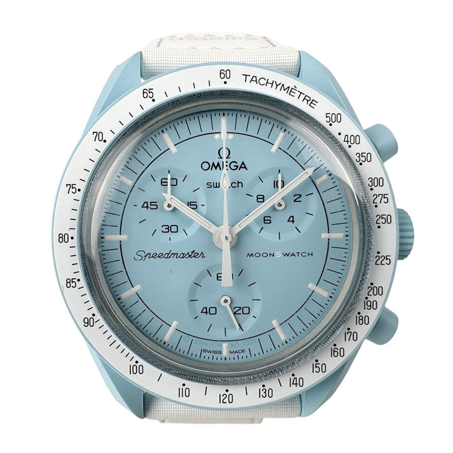 Omega Swatch X Mission To Uranus Bioceramic Light Blue White