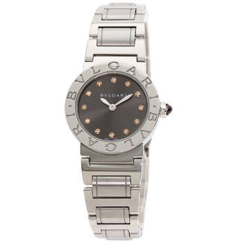 Bvlgari Bbl26C6Ss 12 12P Diamond Watch Stainless Steel Ss