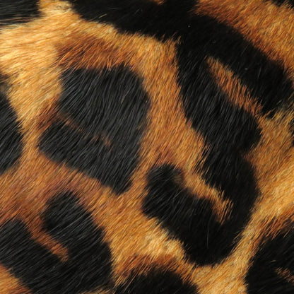 Louis Vuitton 412005 Mink Fur Shawl Scarf With Lv Logo Hardware And Leopard Print
