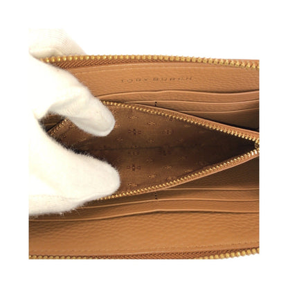 Tory Burch Britain Brown Leather Long Wallet