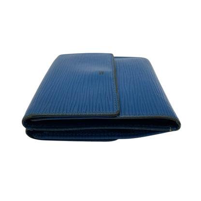 Louis Vuitton Louis Vuitton Tri-Fold Wallet Epi Leather Porte Monnaie Bi-E Carte Credit M63485 Blue