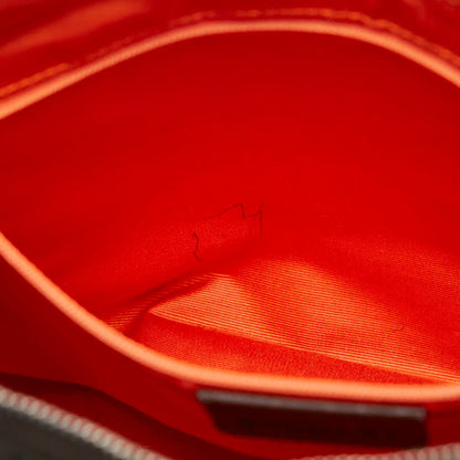 Bvlgari Logomania One-Shoulder Bag Handbag Brown Canvas Leather