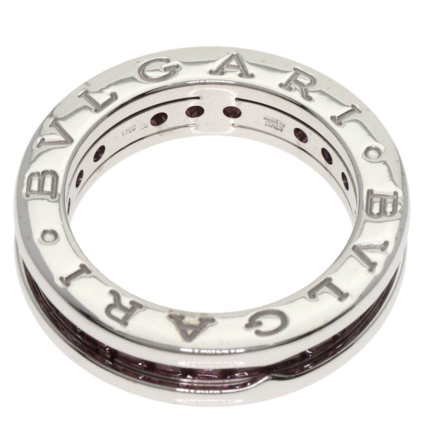 Bvlgari B-Zero1 1-Band Garnet #47 Ring In 18K White Gold