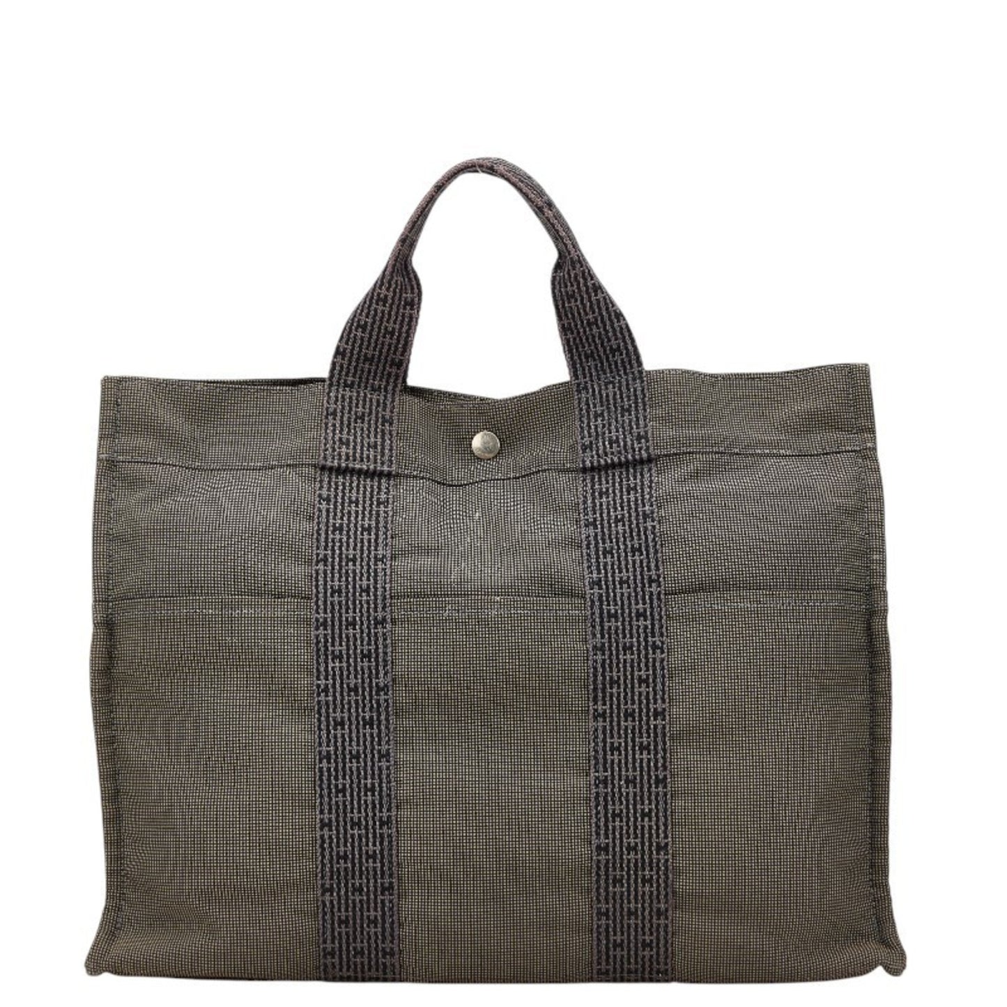 Hermes Air Line Mm Tote Bag Gray Canvas