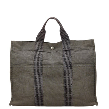 Hermes Air Line Mm Tote Bag Gray Canvas