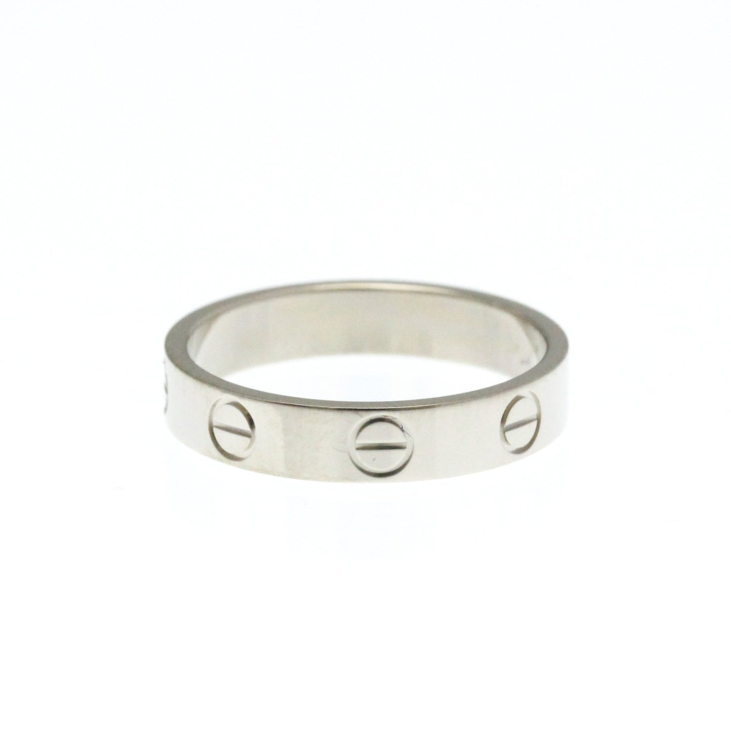 Cartier Mini Love Ring White Gold (18K) Fashion No Stone Band Ring Silver