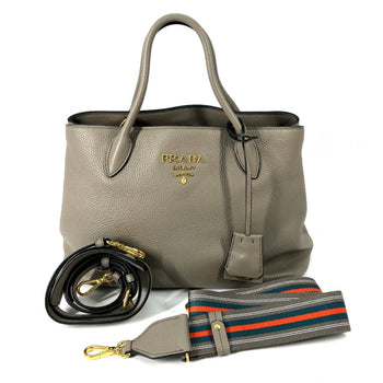 Prada 1Ba579 Logo 2Way Hand Bag Crossbody Shoulder Bag Shoulder Bag Gray