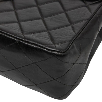 Chanel Deca Matelasse 30 Coco Mark Chain Shoulder Bag In Black Leather