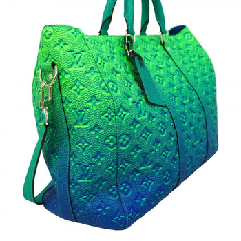 Louis Vuitton Monogram Illusion Keepall Tote Boston Bag M59688 Green Blue