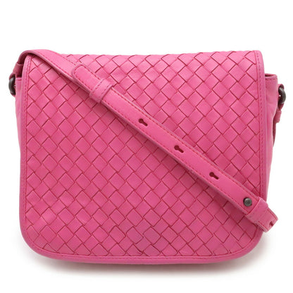 Bottega Veneta Intrecciato Shoulder Bag/Pochette Leather In Pink 357071
