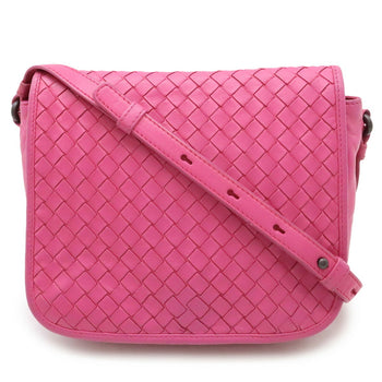 Bottega Veneta Intrecciato Shoulder Bag/Pochette Leather In Pink 357071