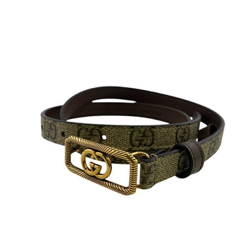 Gucci 751556 Interlocking G 75/30 Gg Supreme Belt Grey