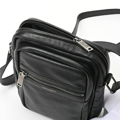 Saint Laurent Sid Crossbody Bag Shoulder 581700 Leather Black E-157142
