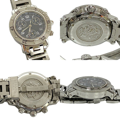 Hermes Clipper Date Quartz Stainless Steel Wristwatch For Men And Women