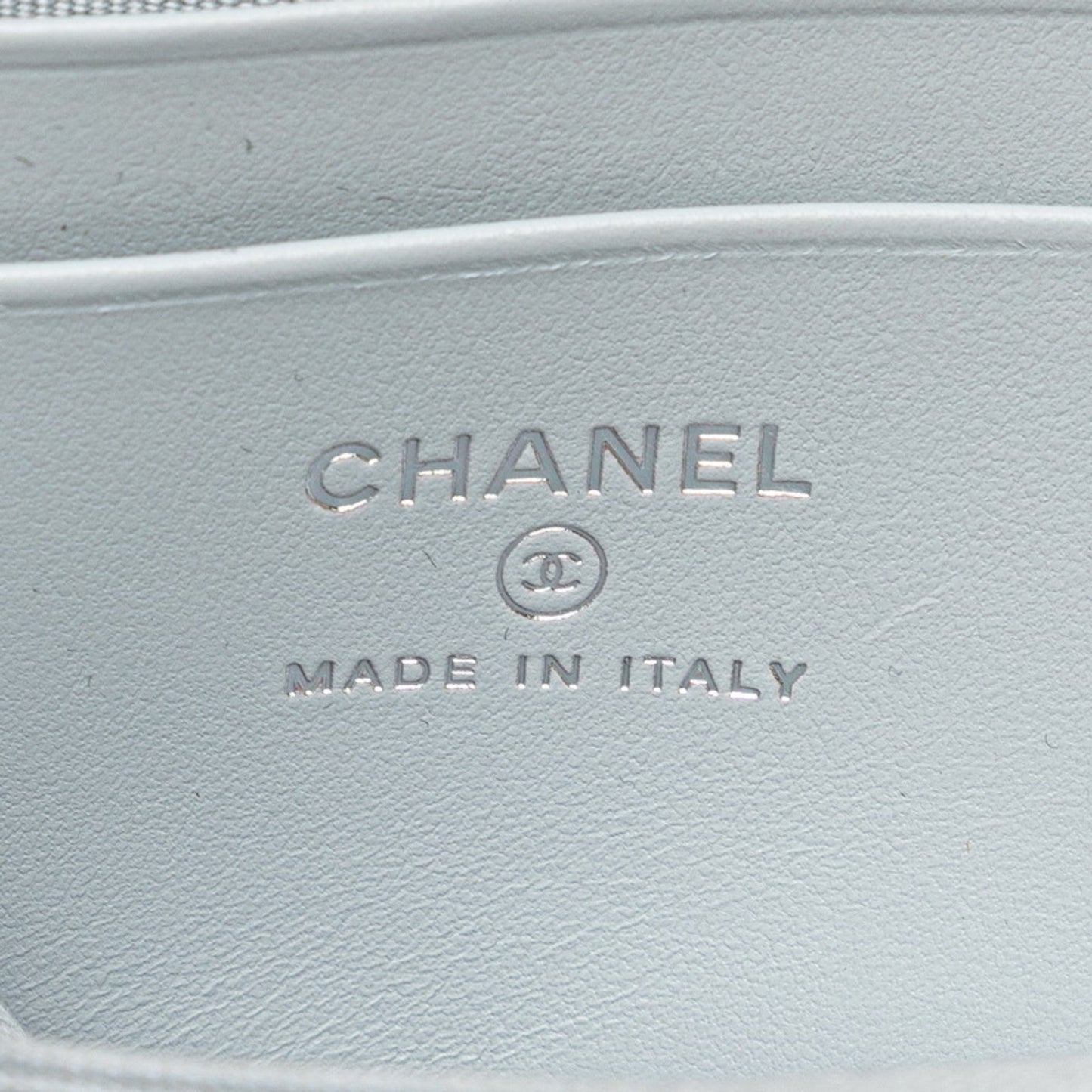 Chanel Matelasse Coco Mark Business Card Case Compact Wallet Purple Leather