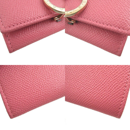 Like New Bvlgari Leather Pink Coin Case Wallet 1533Bvlgari