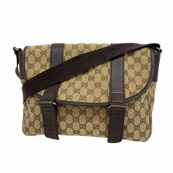 Gucci Shoulder Bag Gg Canvas 145859 Beige Brown