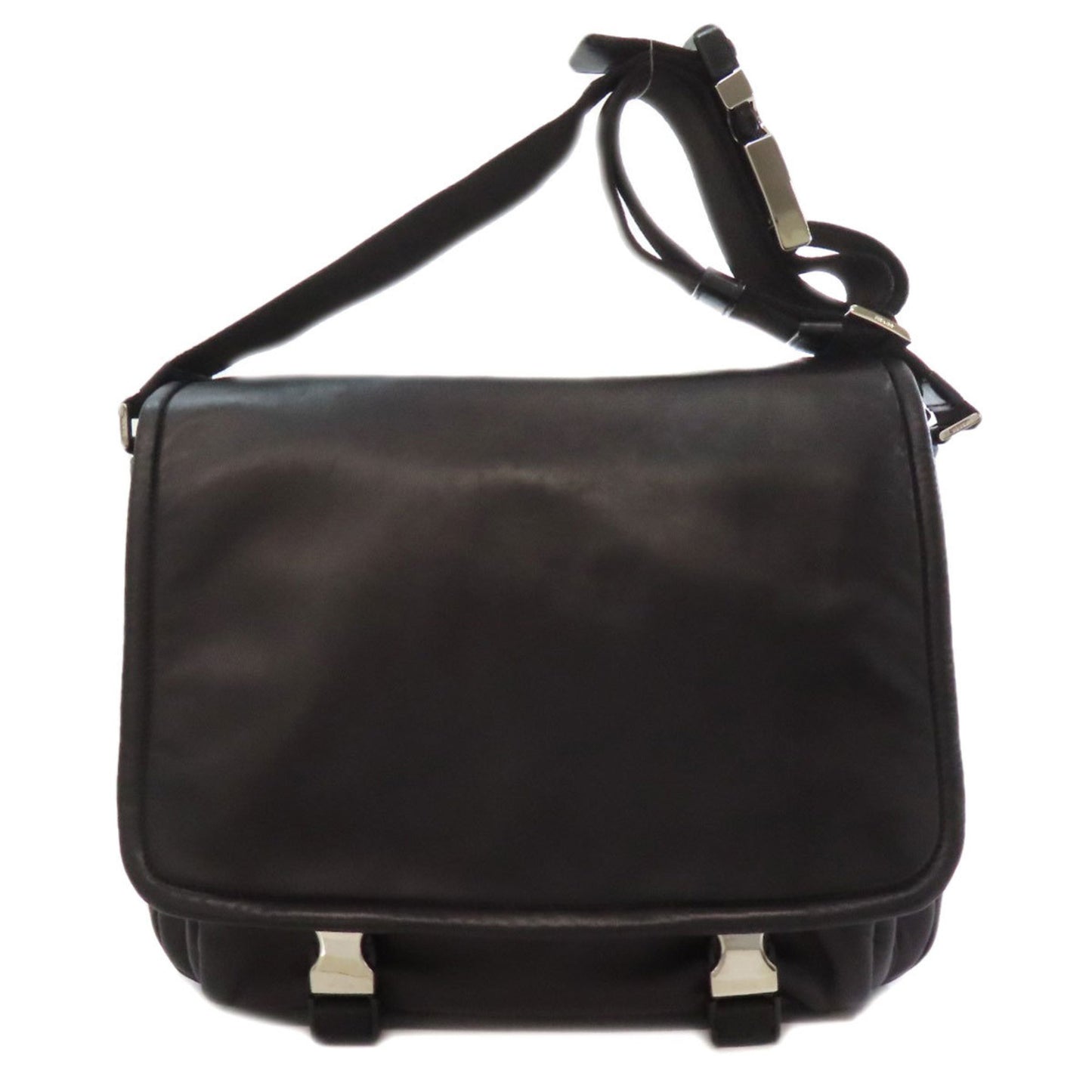 Prada Simple Design Shoulder Bag Lambskin
