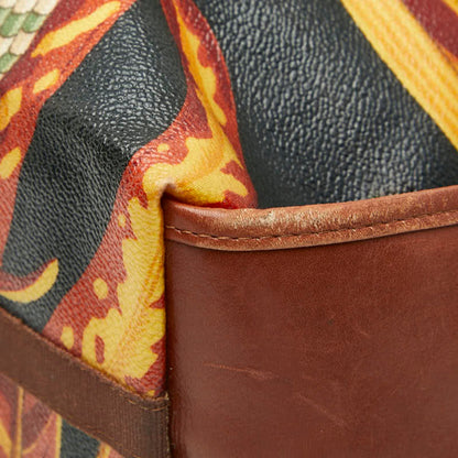 Salvatore Ferragamo Botanical Folding Tote Bag In Multicolored Leather