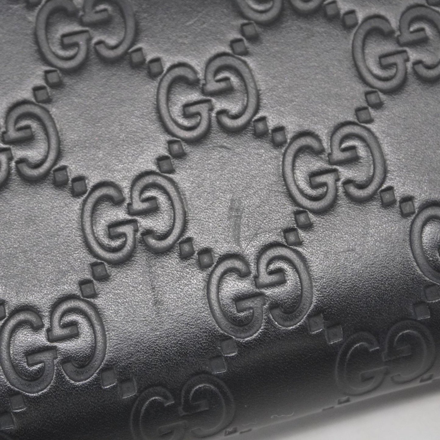 Gucci Long Wallet Guccissima 473928 Leather Black