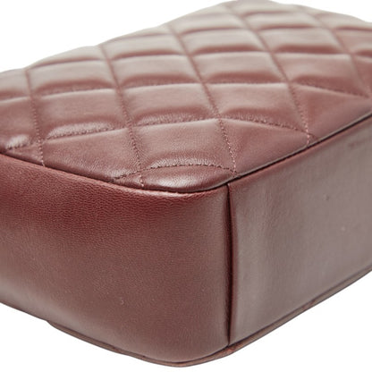 Chanel Matelasse Coco Mark Chain Shoulder Bag Pochette In Bordeaux