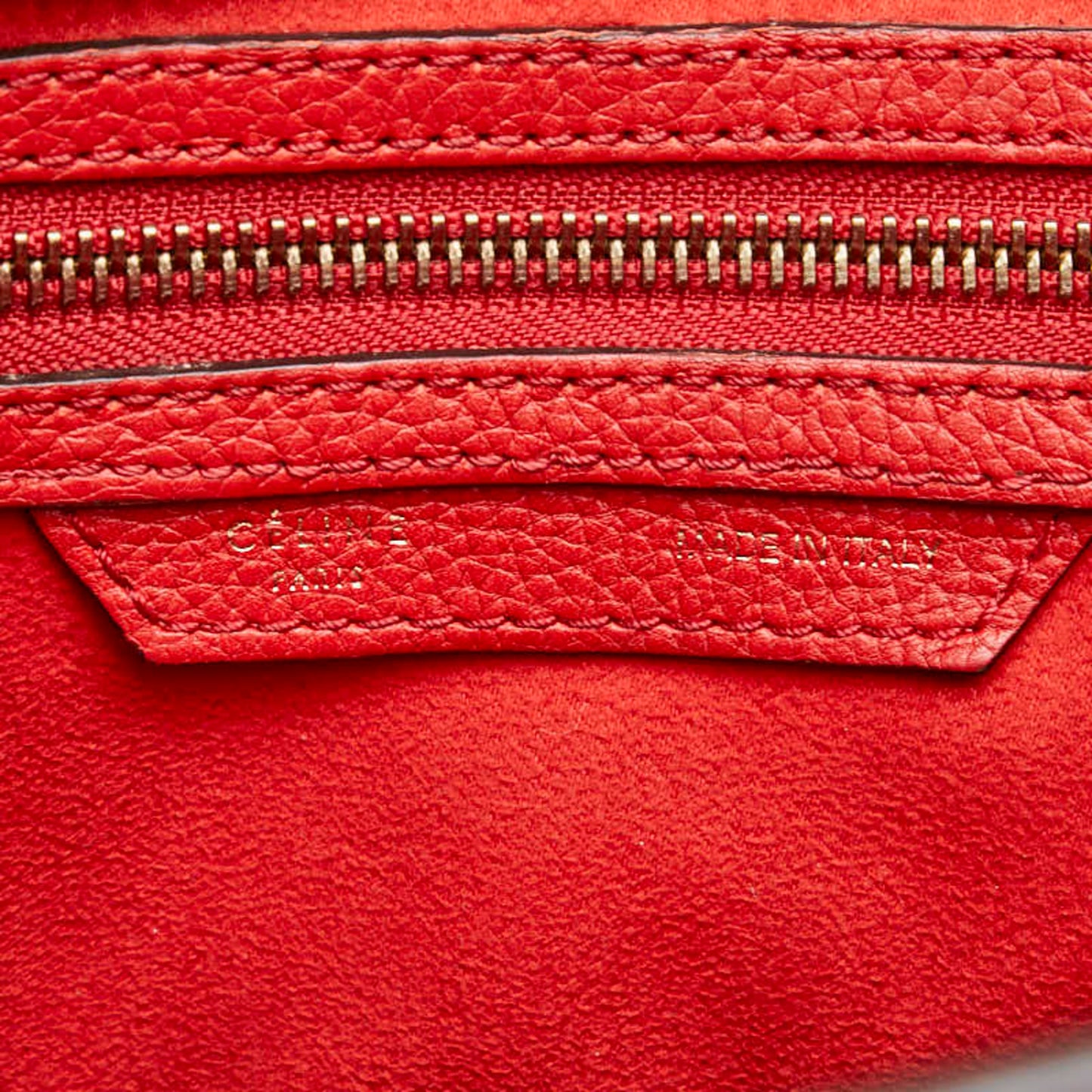 Celine Luggage Nano Shopper Handbag Leather