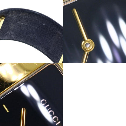 Gucci 7800L Square Face Watch Gp/Leather