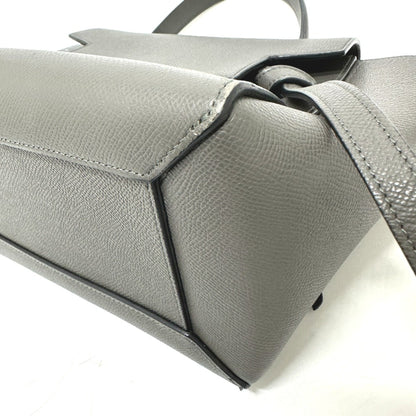 Celine 189153 Logo 2Way Shoulder Bag Hand Bag Gray