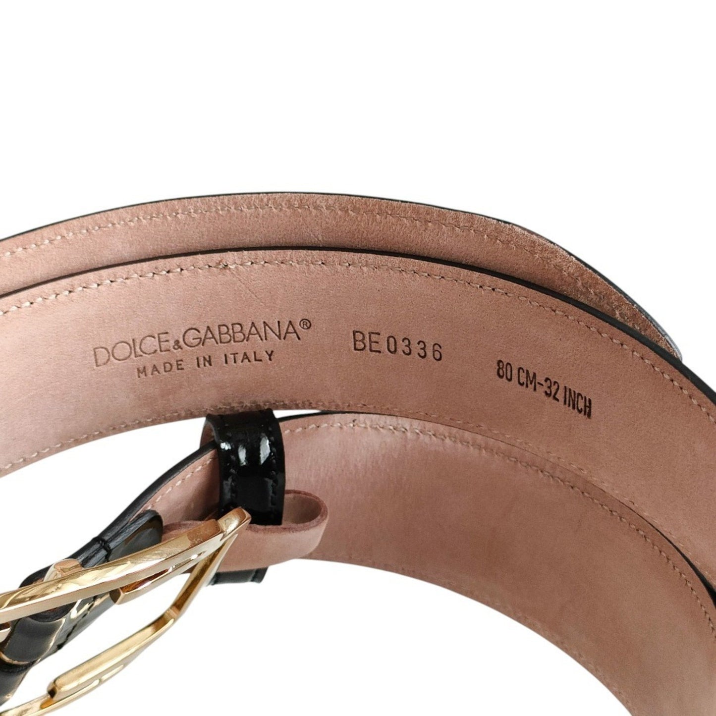 Dolce & Gabbana Women'S Patent Leather Pin Buckle Belt