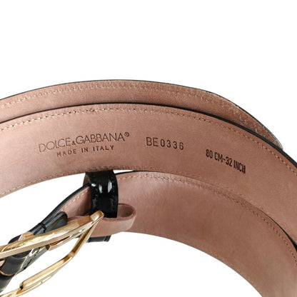Dolce & Gabbana Women'S Patent Leather Pin Buckle Belt
