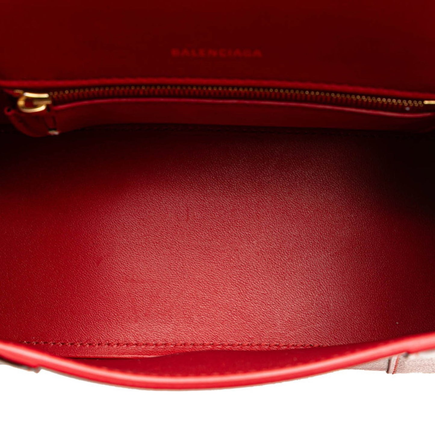 Balenciaga Hourglass Handbag/Shoulder Bag 2Way 593546 Red Leather