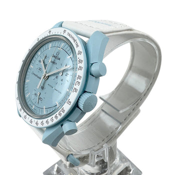 Omega Swatch X Mission To Uranus Bioceramic Light Blue White